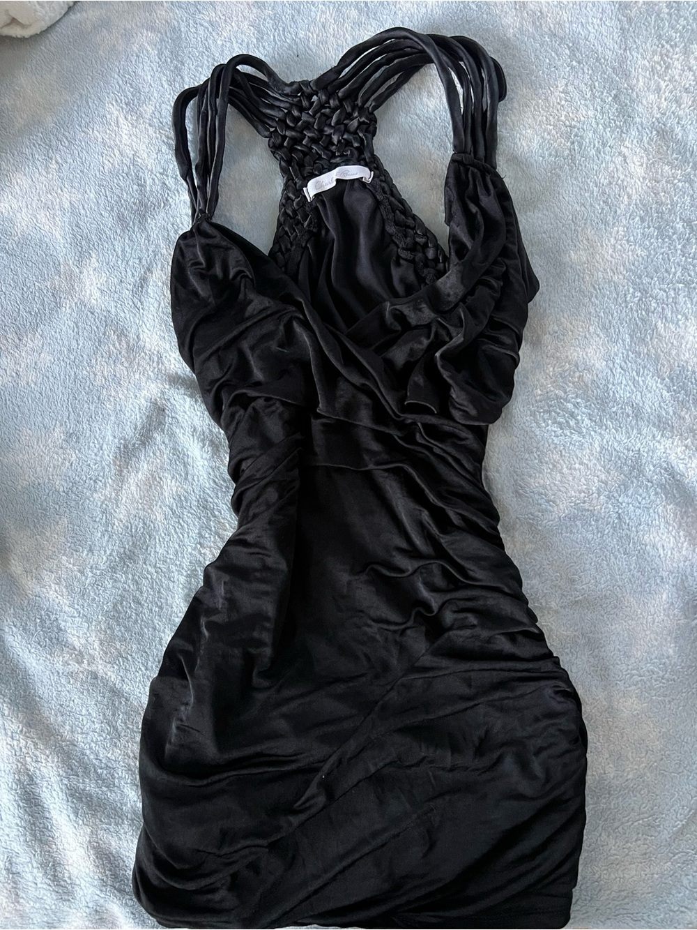 CHARLOTTE RUSSE Y2K silk vneck top